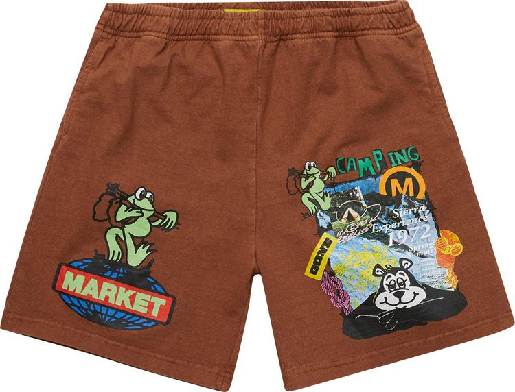 Gone Camping Washed Shorts washed brown