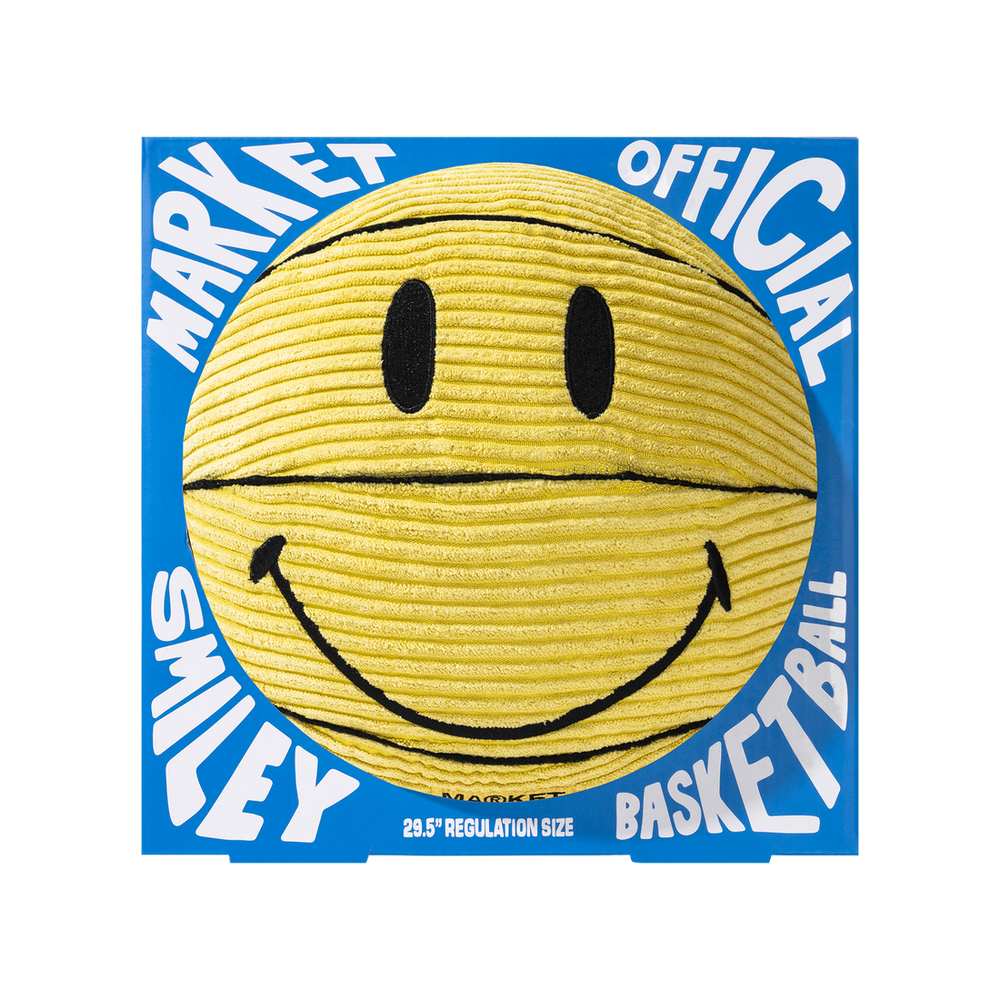 Smiley Plush Basketball Yellow