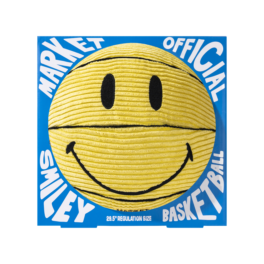 Smiley Plush Basketball Yellow