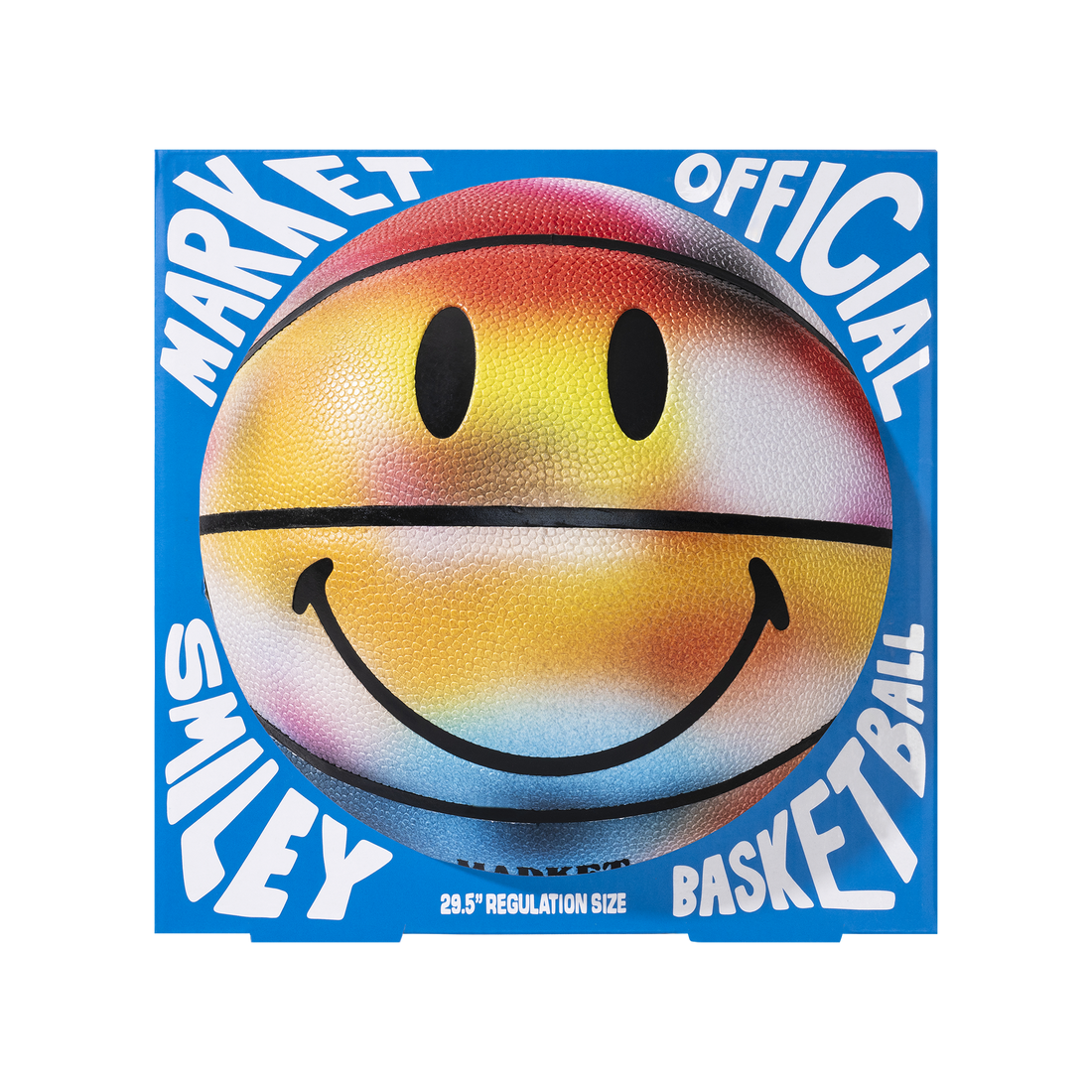 Smiley Near Sighted Basketball Multicolor Pattern