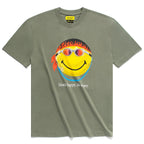Smiley DonT Happy Be Worry Tee sage green