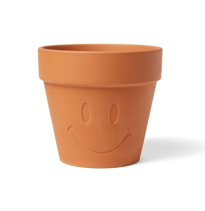 Smiley Terra Cotta Planter