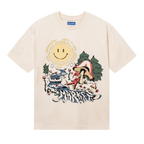 Smiley Quiet Time T Shirt Ecru