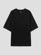 Semi Over Fit Graphic Embroidered T Shirts Black