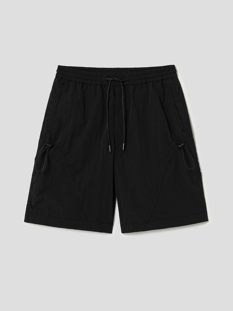 Nylon Puckering Shorts Black