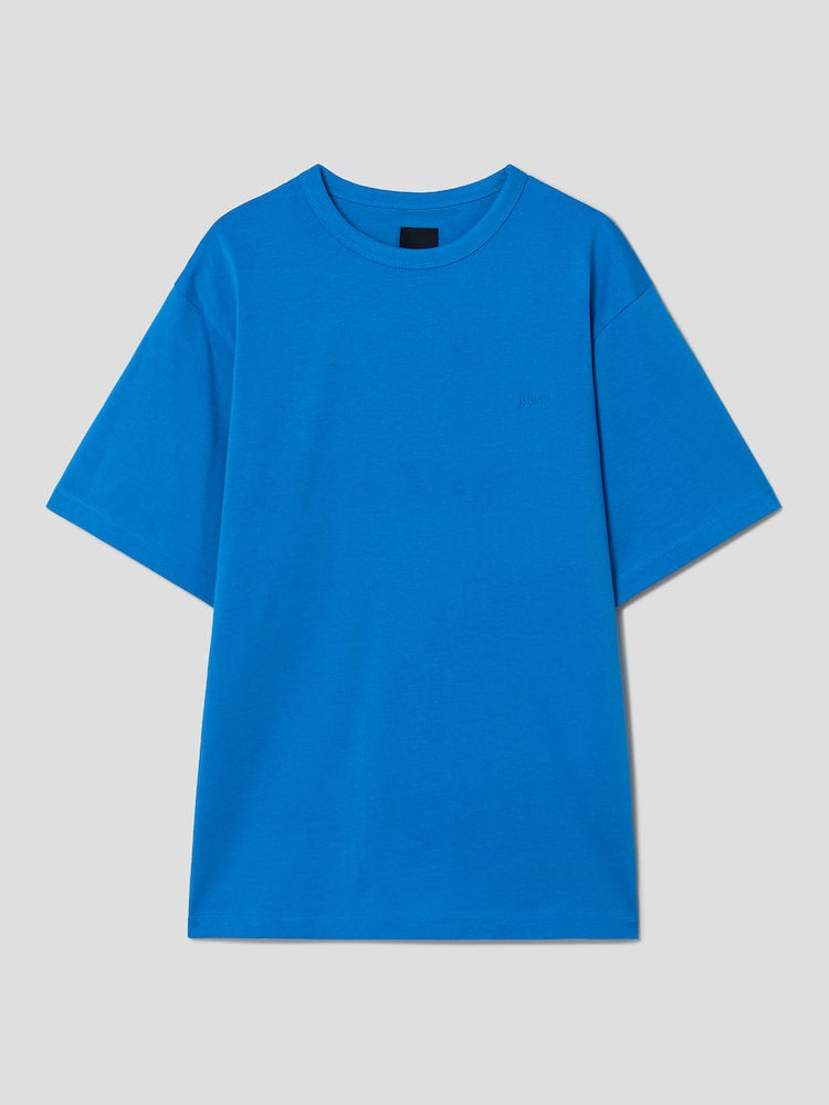 Loose Fit Short Sleeve T Shirts Blue