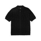 Monogram Jacquard Zip Sweater Black