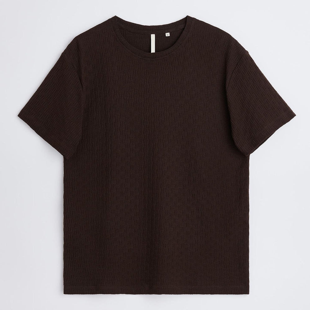 Jacquard Tee Brown