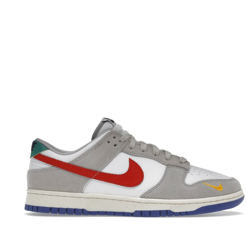 nike dunk low light iron ore red blue