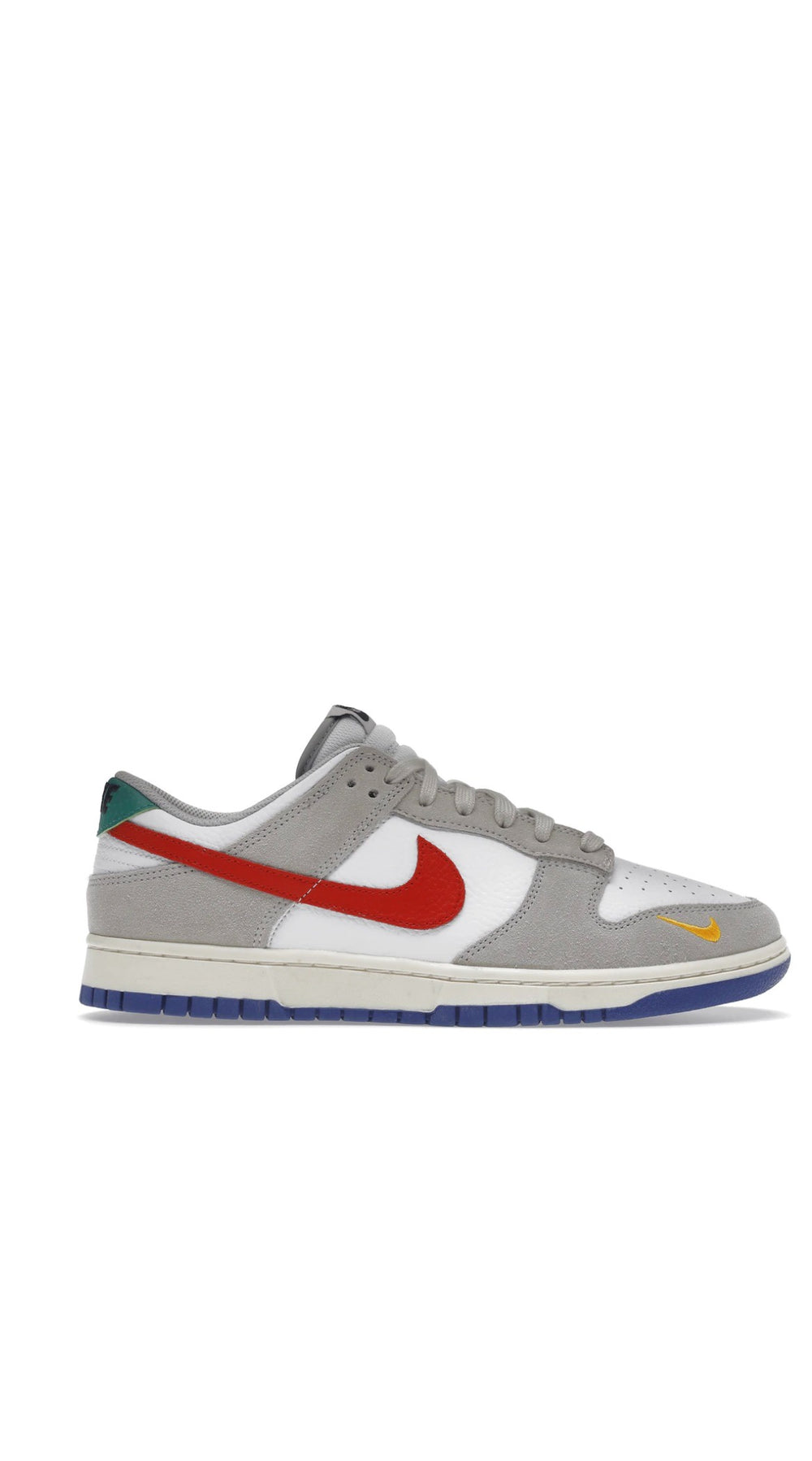 nike dunk low light iron ore red blue