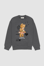 Snap Sketch Sweatshirt Faded Black Fw26