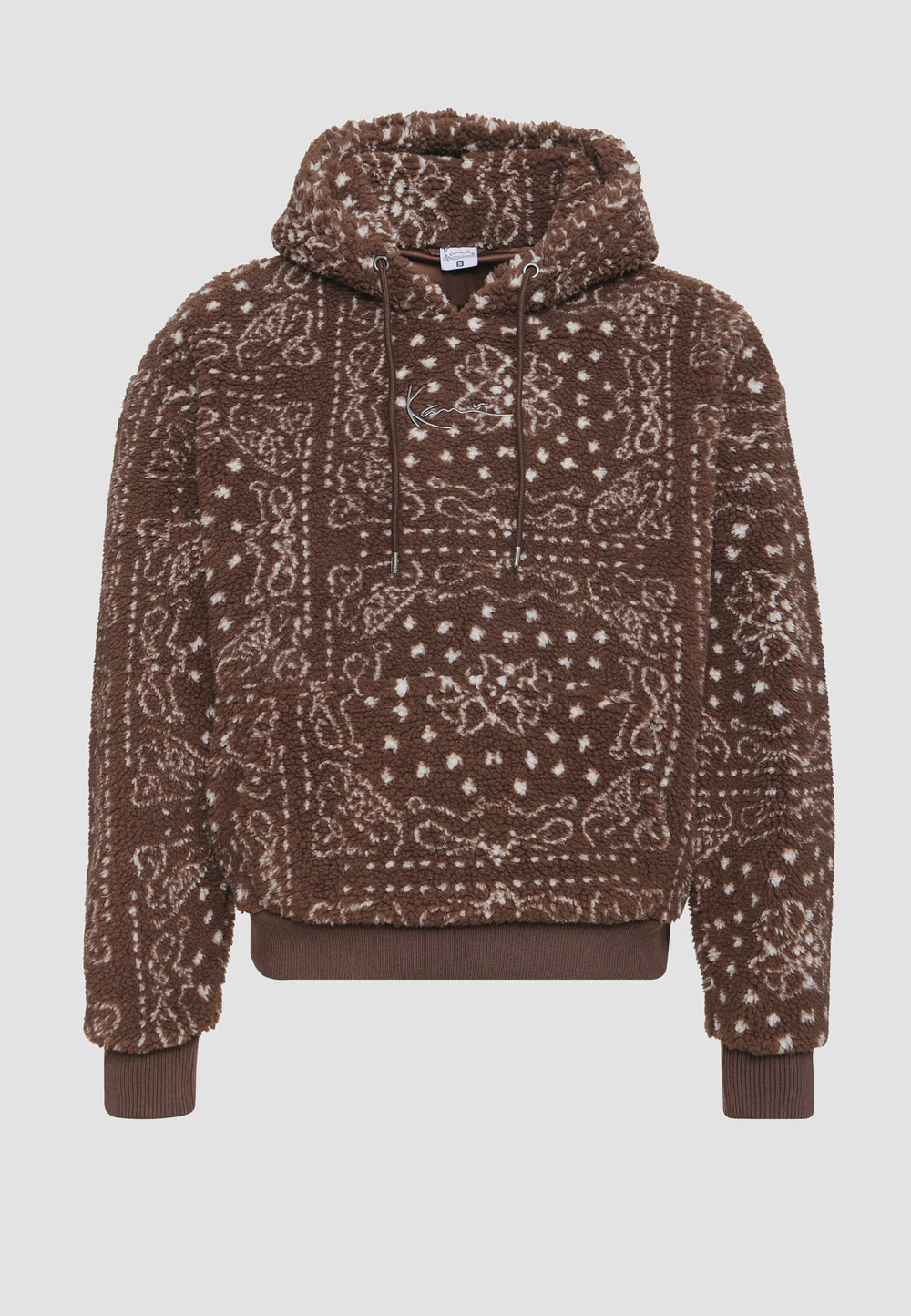 KK Metal Signature Paisley OS Teddy Hoodiebrownwhite