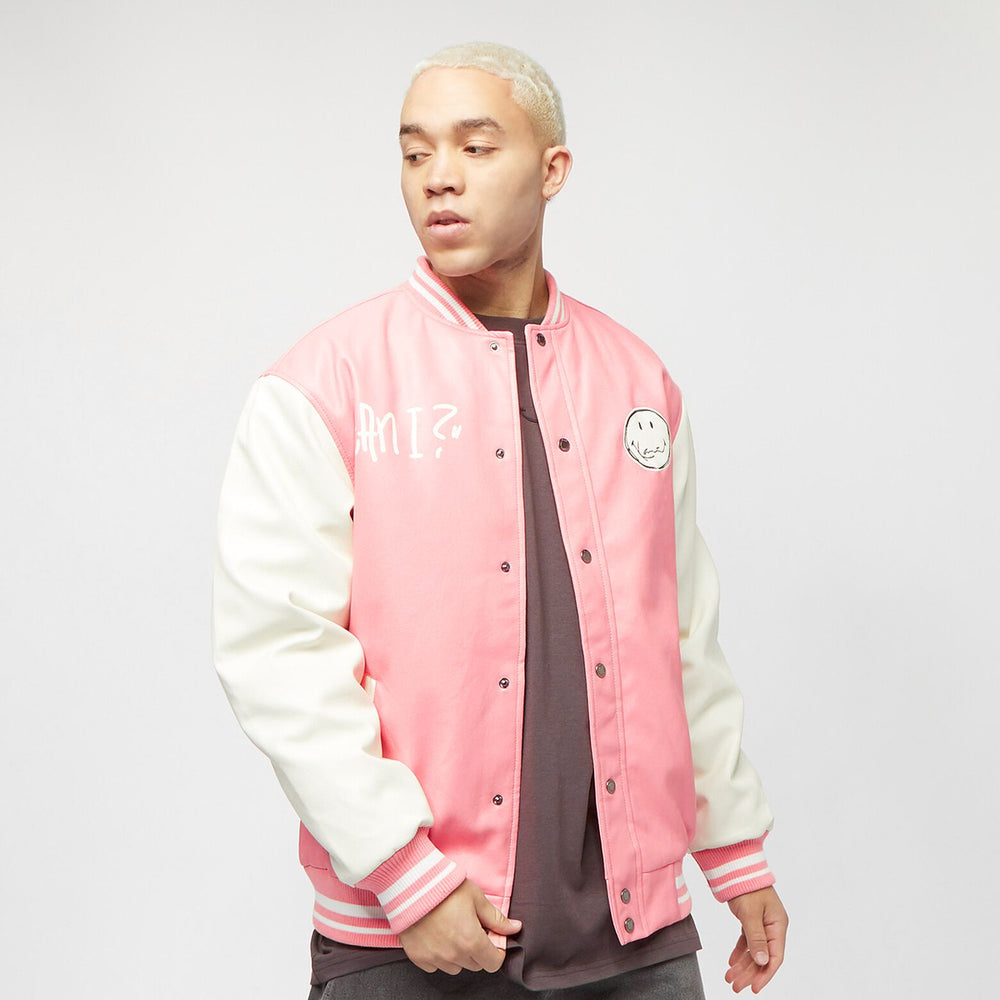 OG Block Scribble College Jacket Rose