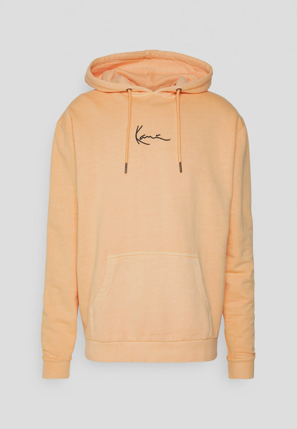 Small Signature Washed Hoodie Light Orange