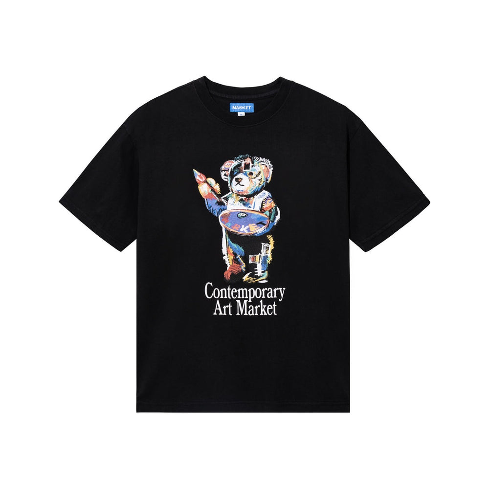 Art Market Bear T Shirt black