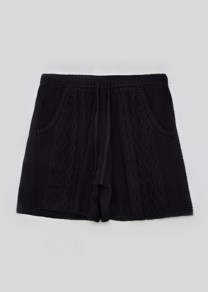 CHARLIE KNIT SHORTS BLACK