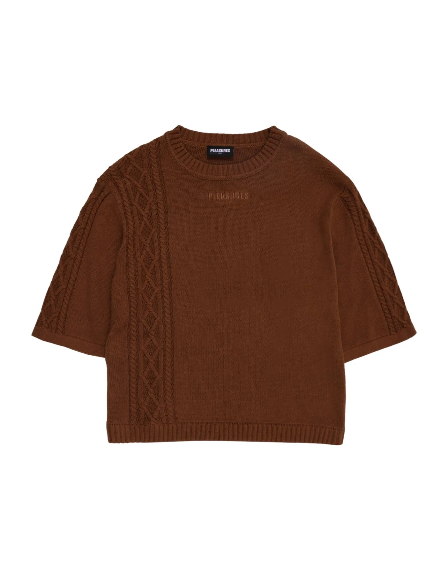 CHARLIE MOCK NECK KNIT SHIRT BROWN