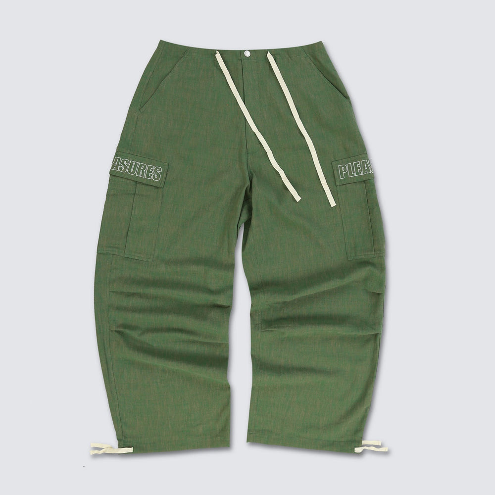 VISITOR WIDE FIT CARGO PANTS GREEN