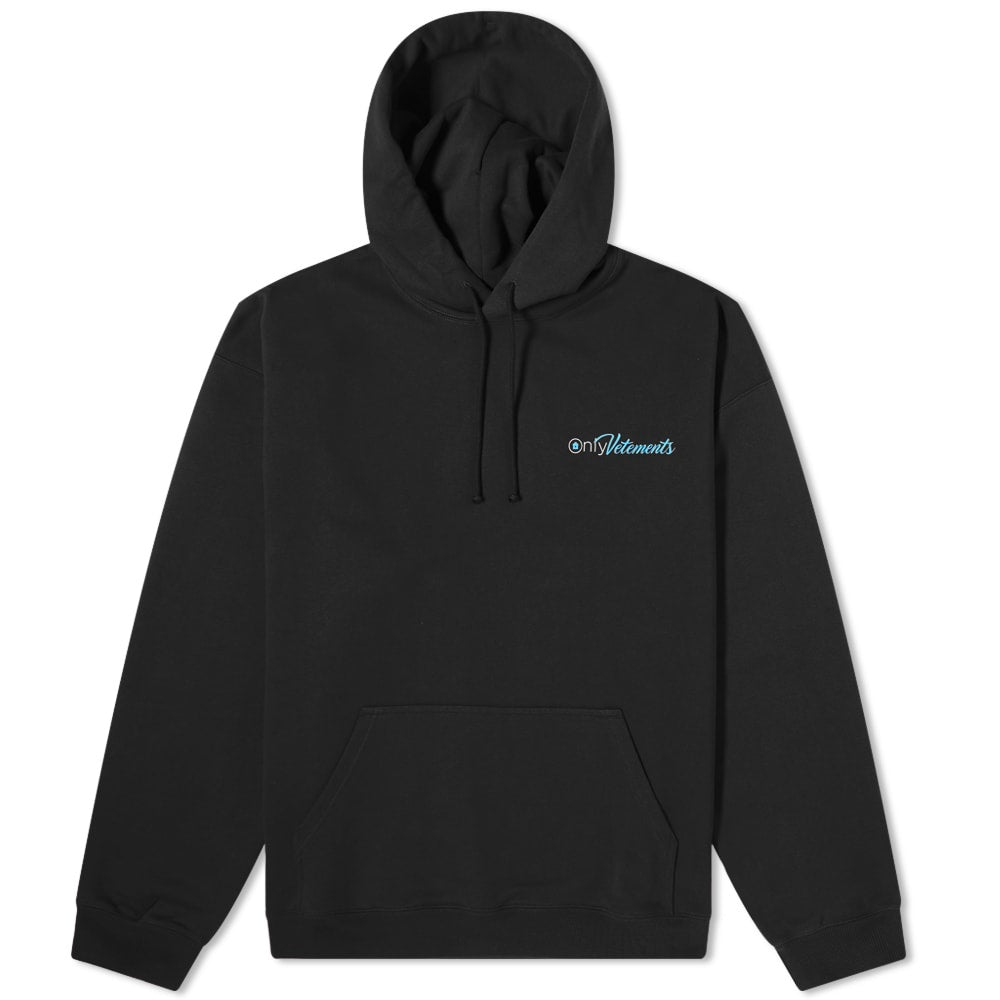 Embroided Logo Hoodie Black