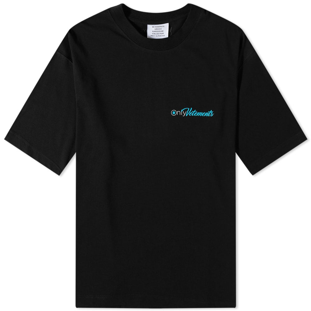 Logo print short sleeve Tshirt Black