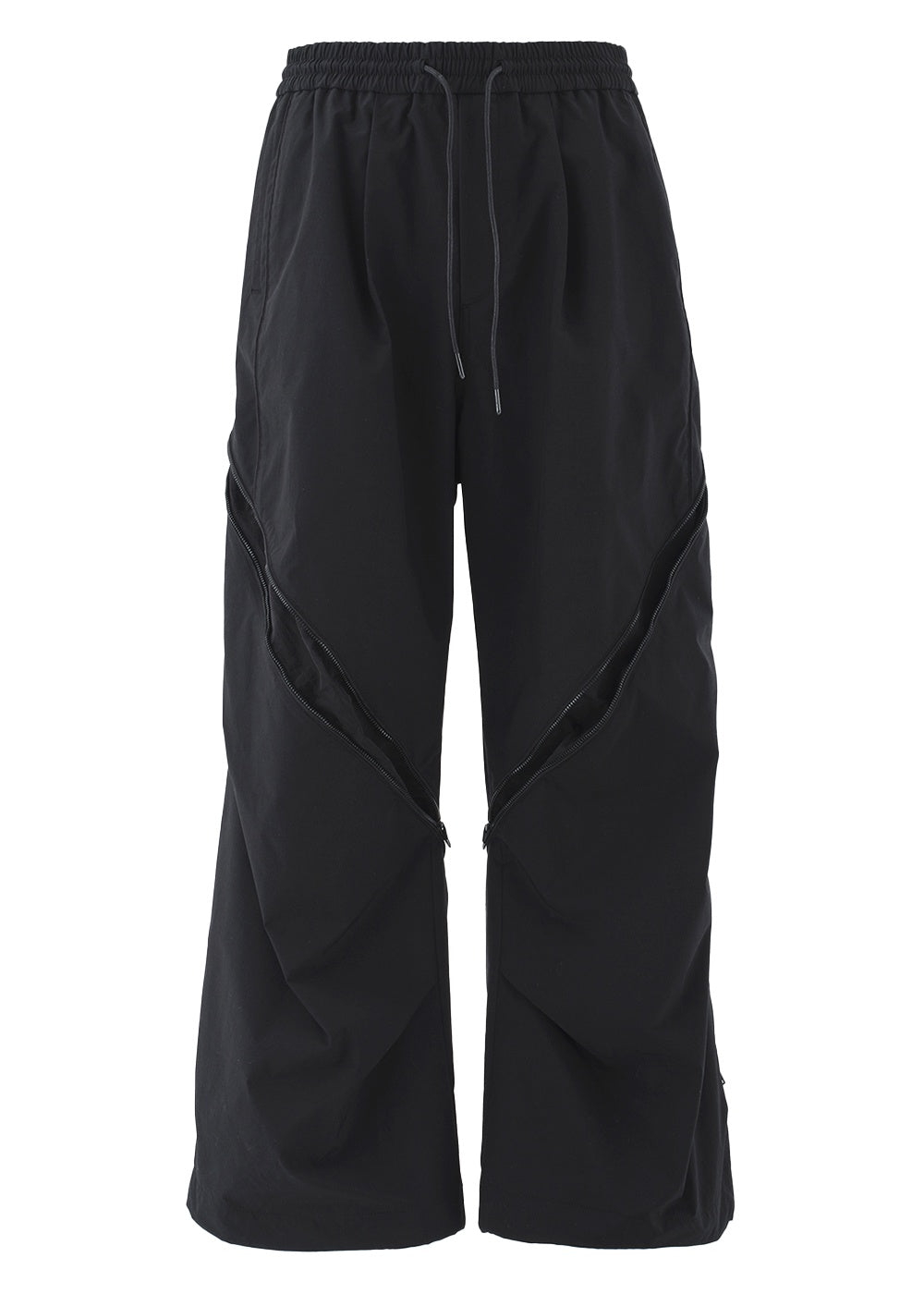 Oblique Zipper Track Pants Ash