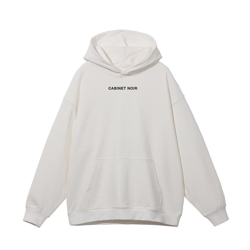 Cabinet Noir Brush Stroke Noir Hoodie White