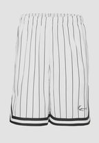Small Sign Pinstripe Mesh Shorts White
