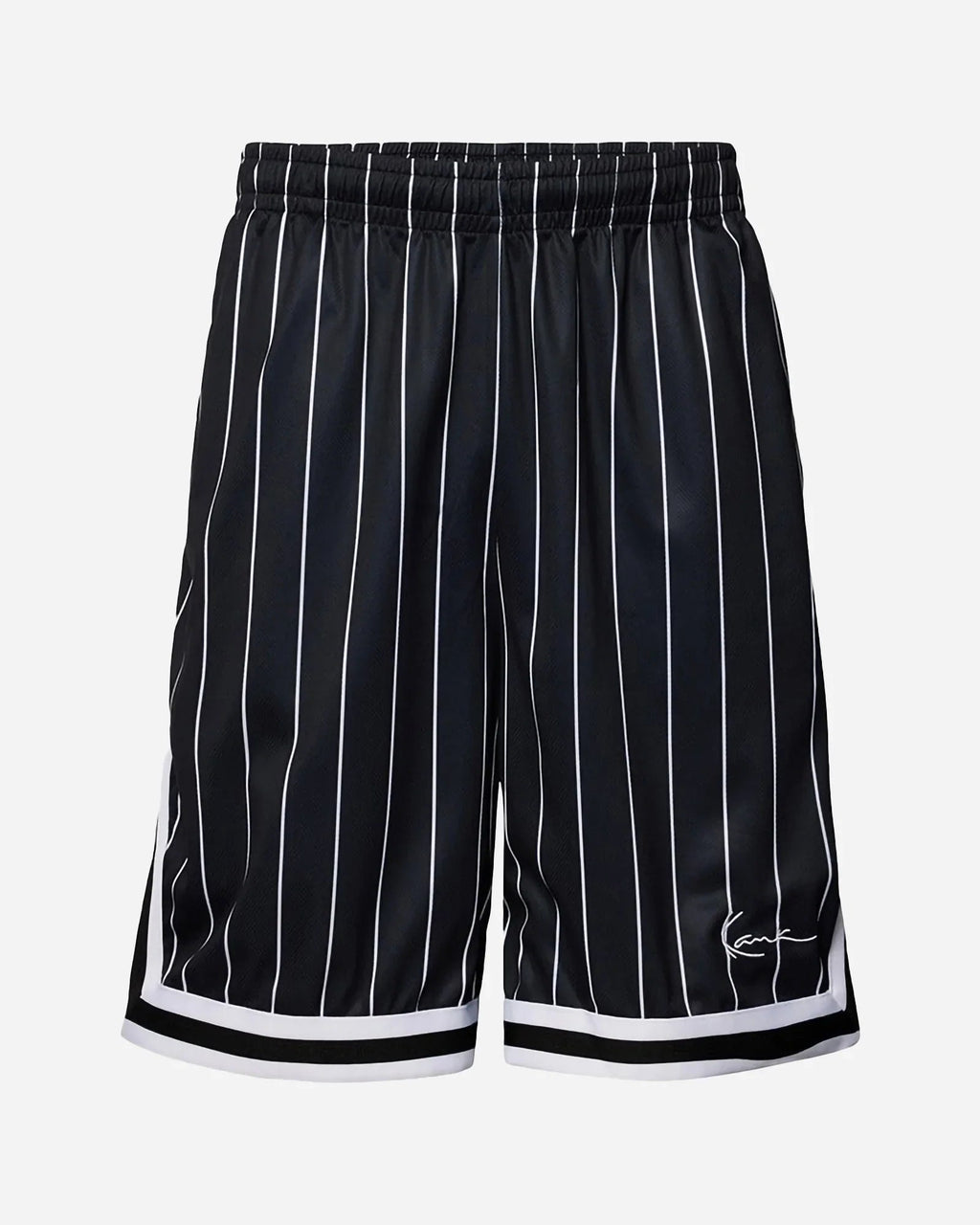 Small Sign  Pinstripe Mesh Shorts Black