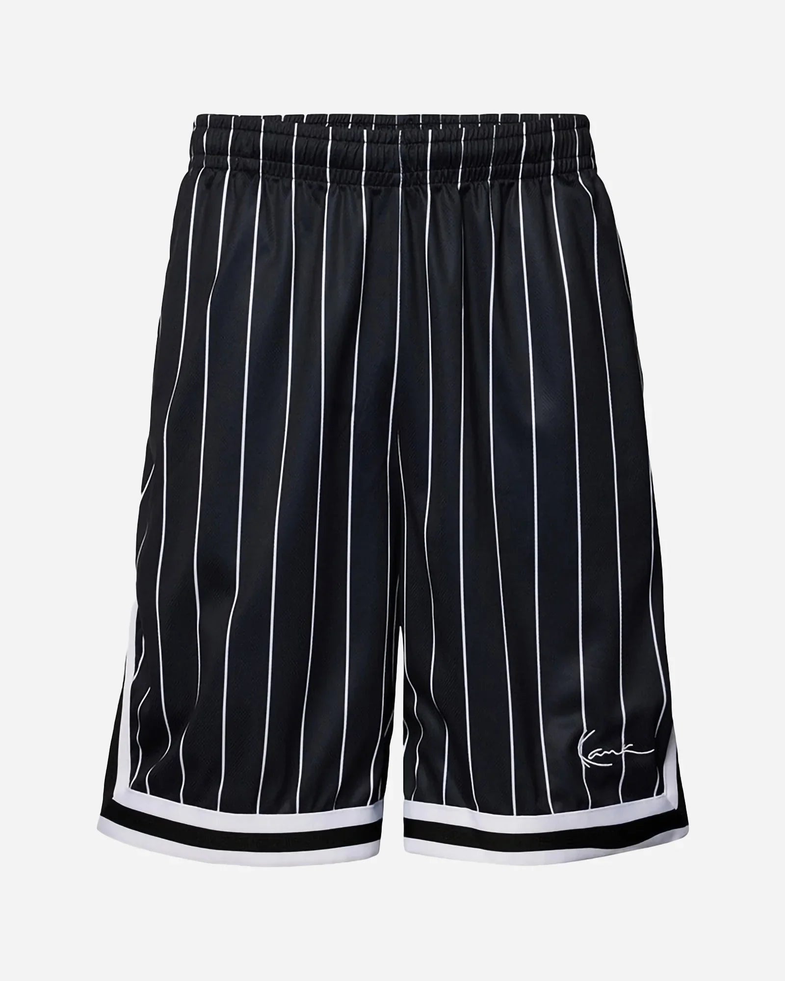 Small Sign  Pinstripe Mesh Shorts Black