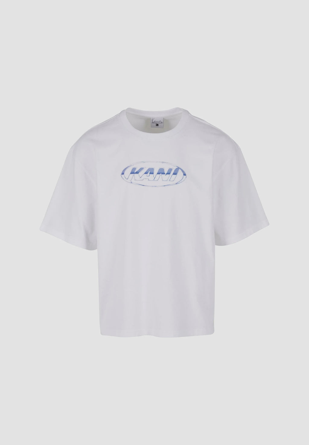 Woven Signature Chrome Logo Crop Tee White