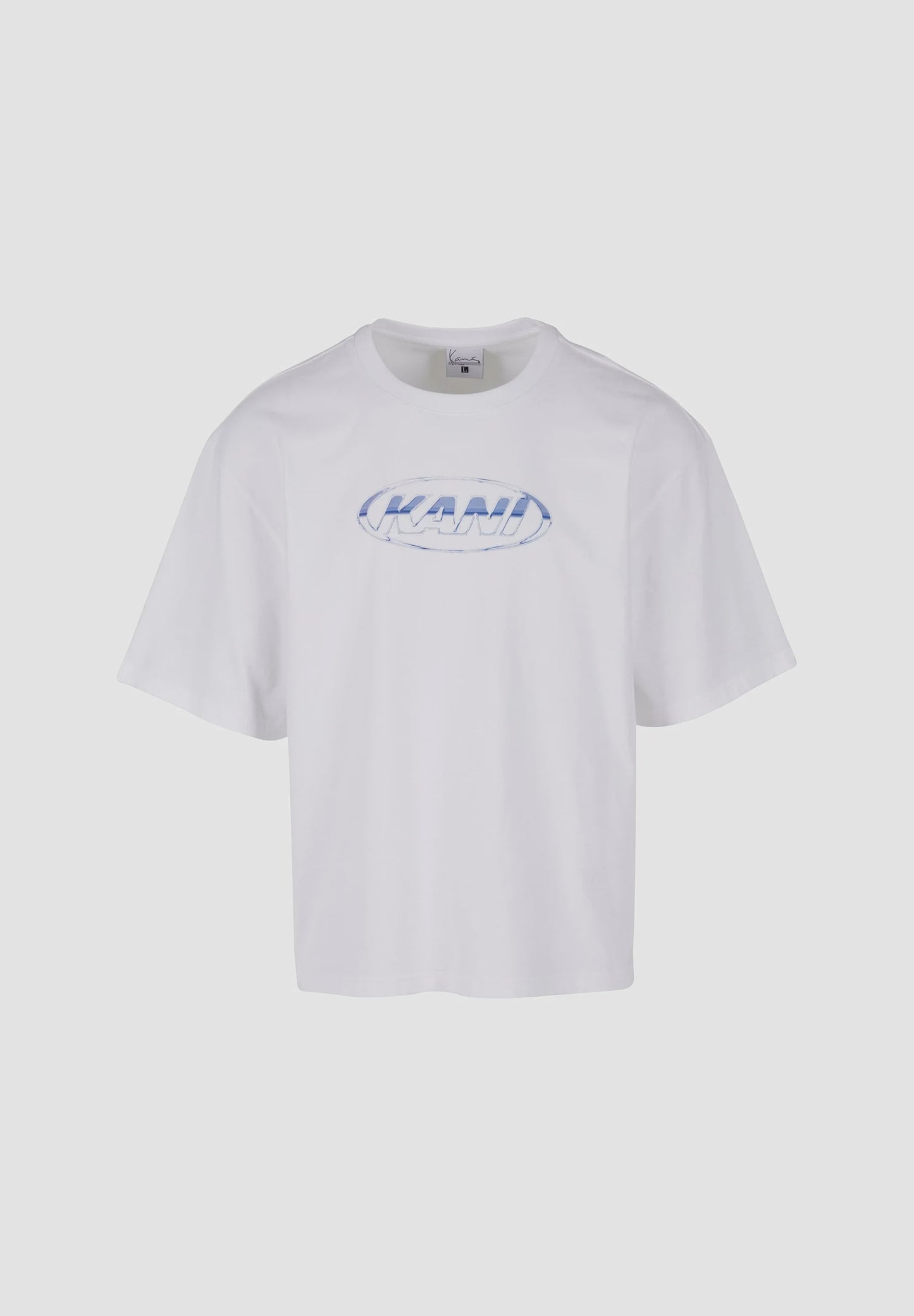 Woven Signature Chrome Logo Crop Tee White