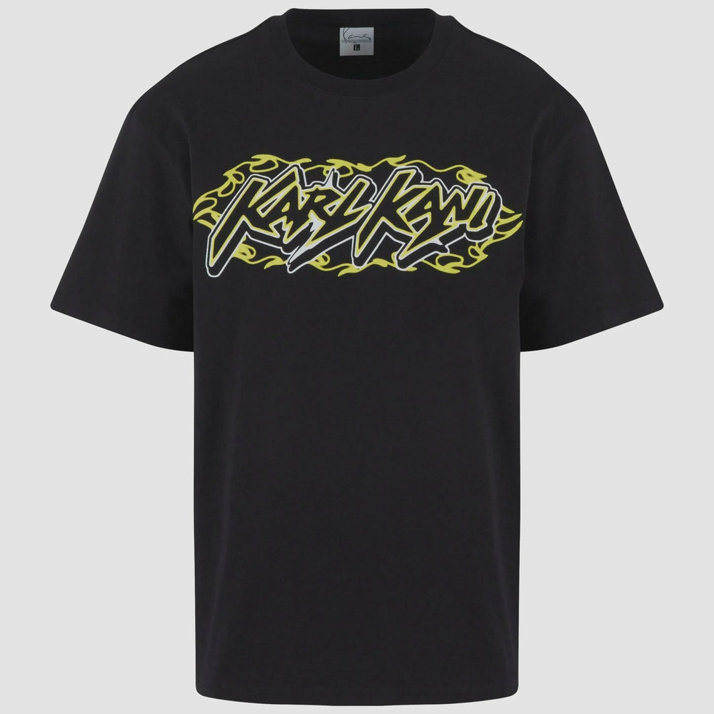 Woven Signature Kani Heat Tee Black Lime