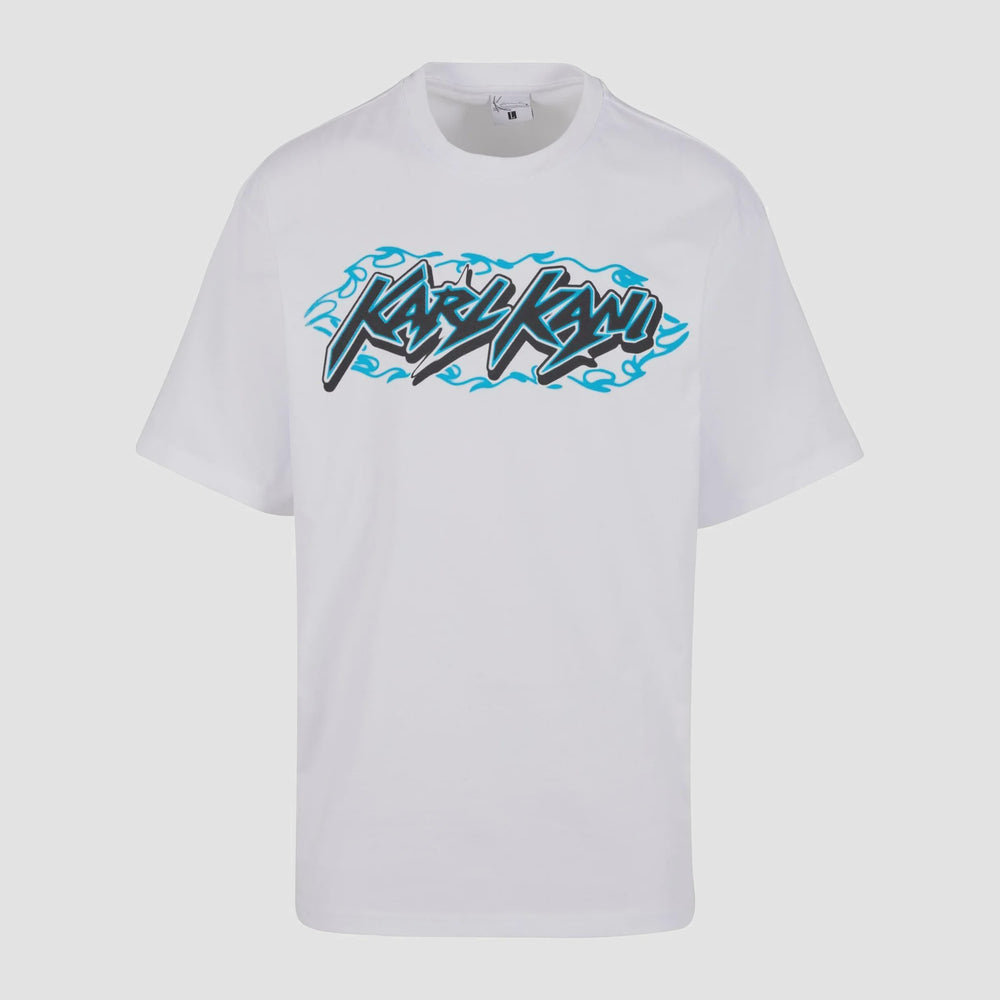 Woven Signature Kani Heat Tee White Blue