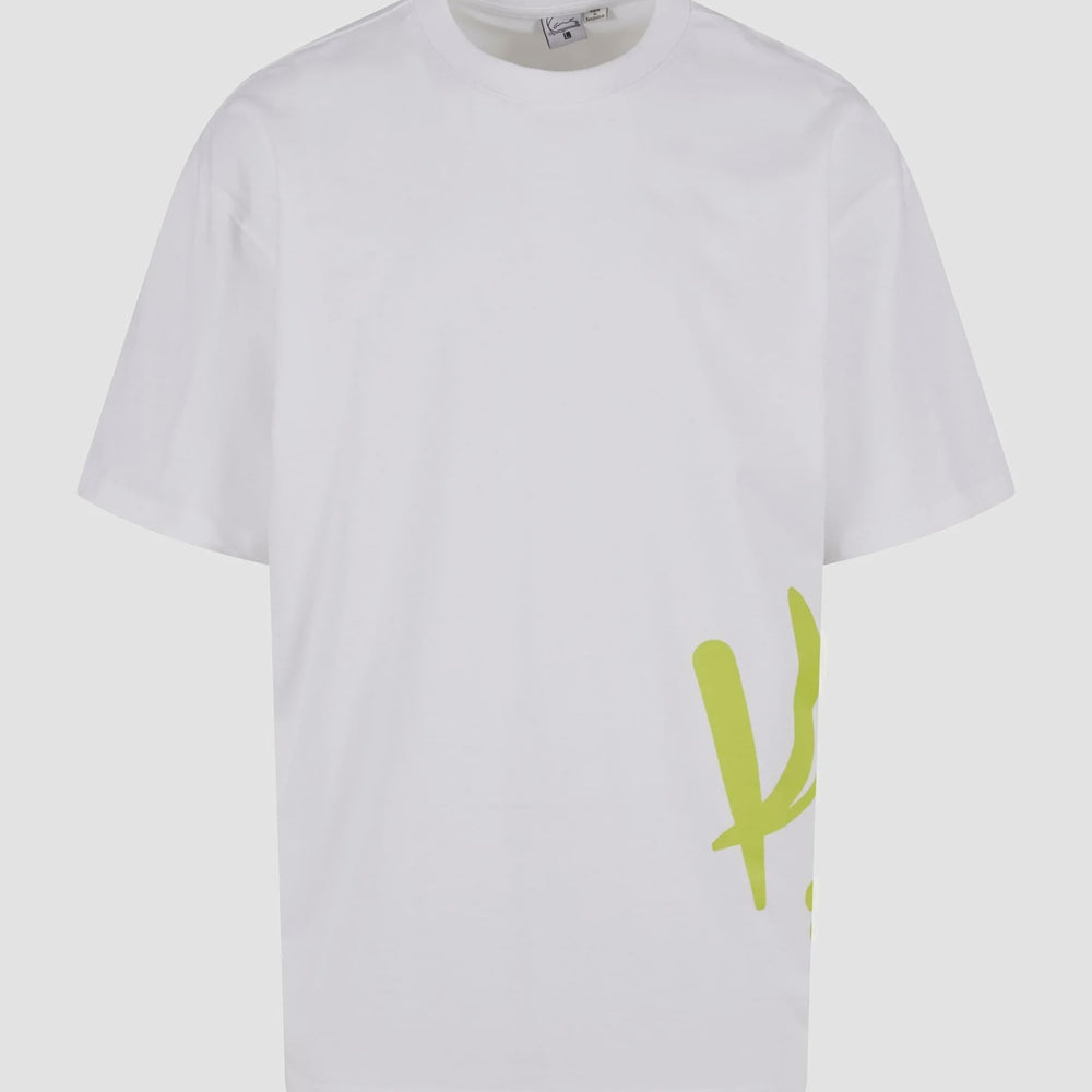 Woven Signature Kani Tag Tee White Lime