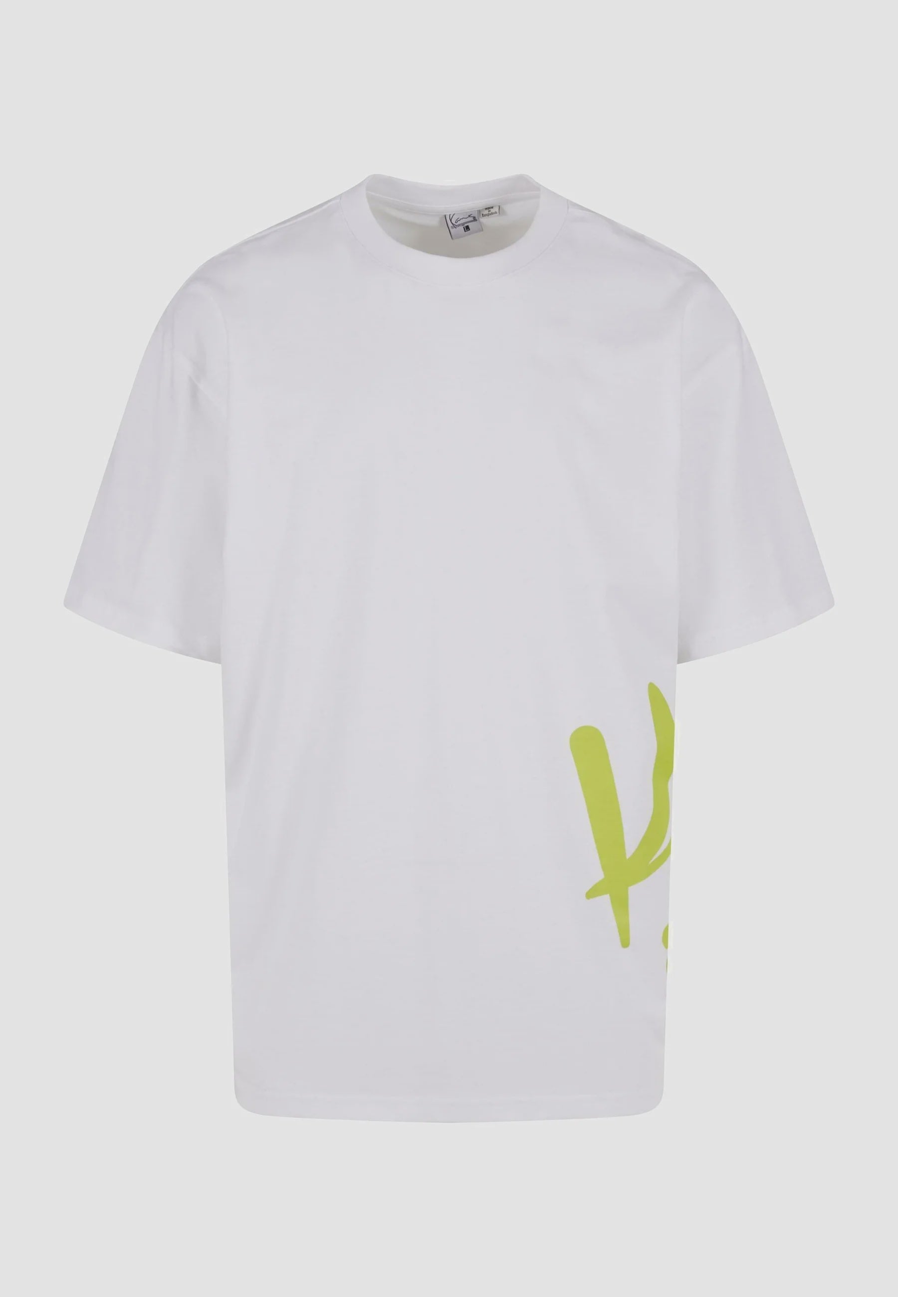 Woven Signature Kani Tag Tee White Lime
