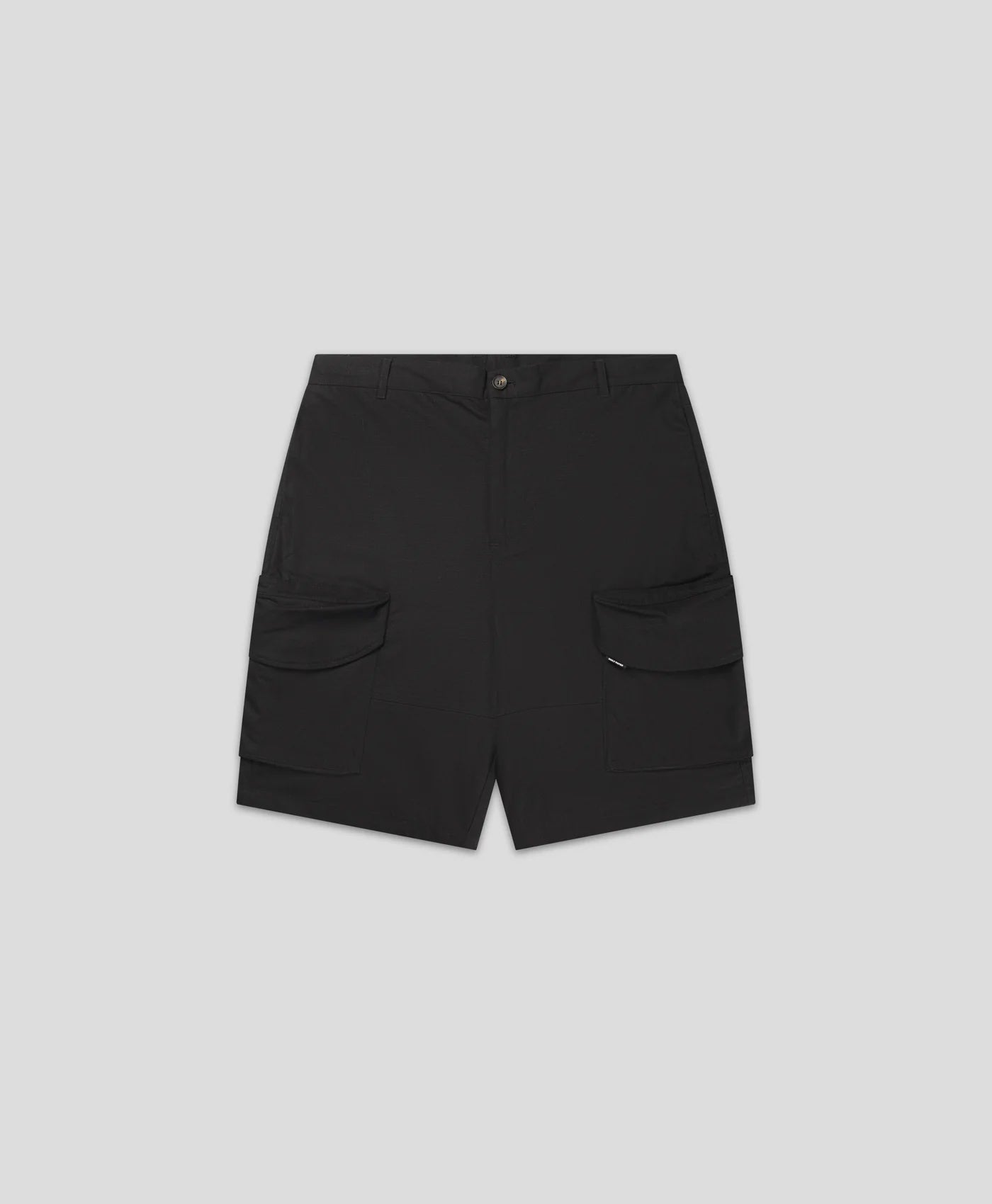 Cotton Cargo Shorts Oyster Black