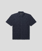 Lace Shield Ss Shirt Martime Blue