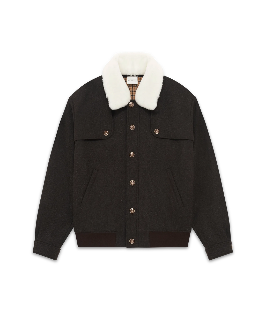 Le Blouson Laine Brown