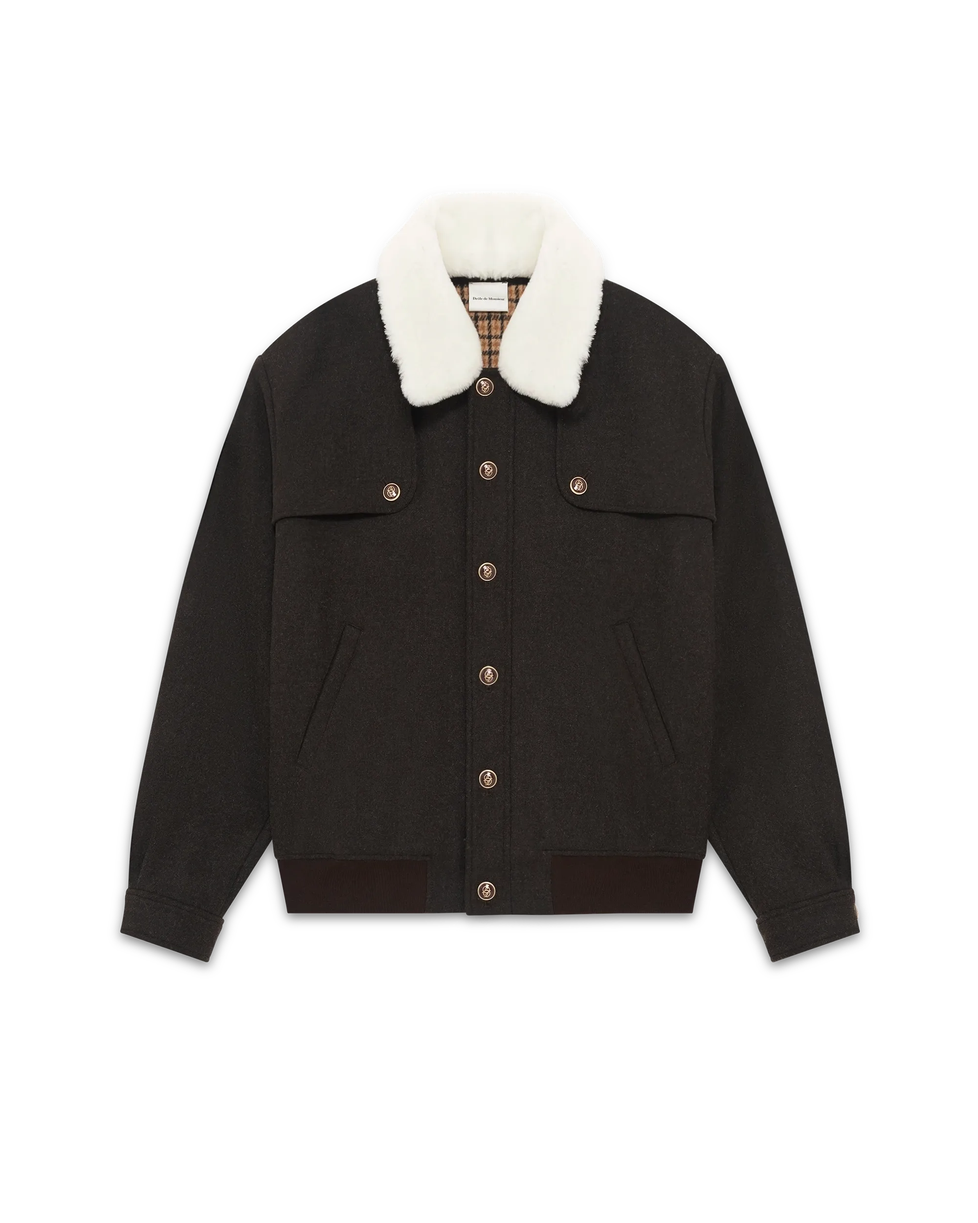 Le Blouson Laine Brown