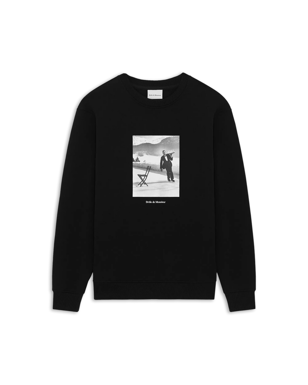 Le Sweatshirt Ice Skating Waiter Black