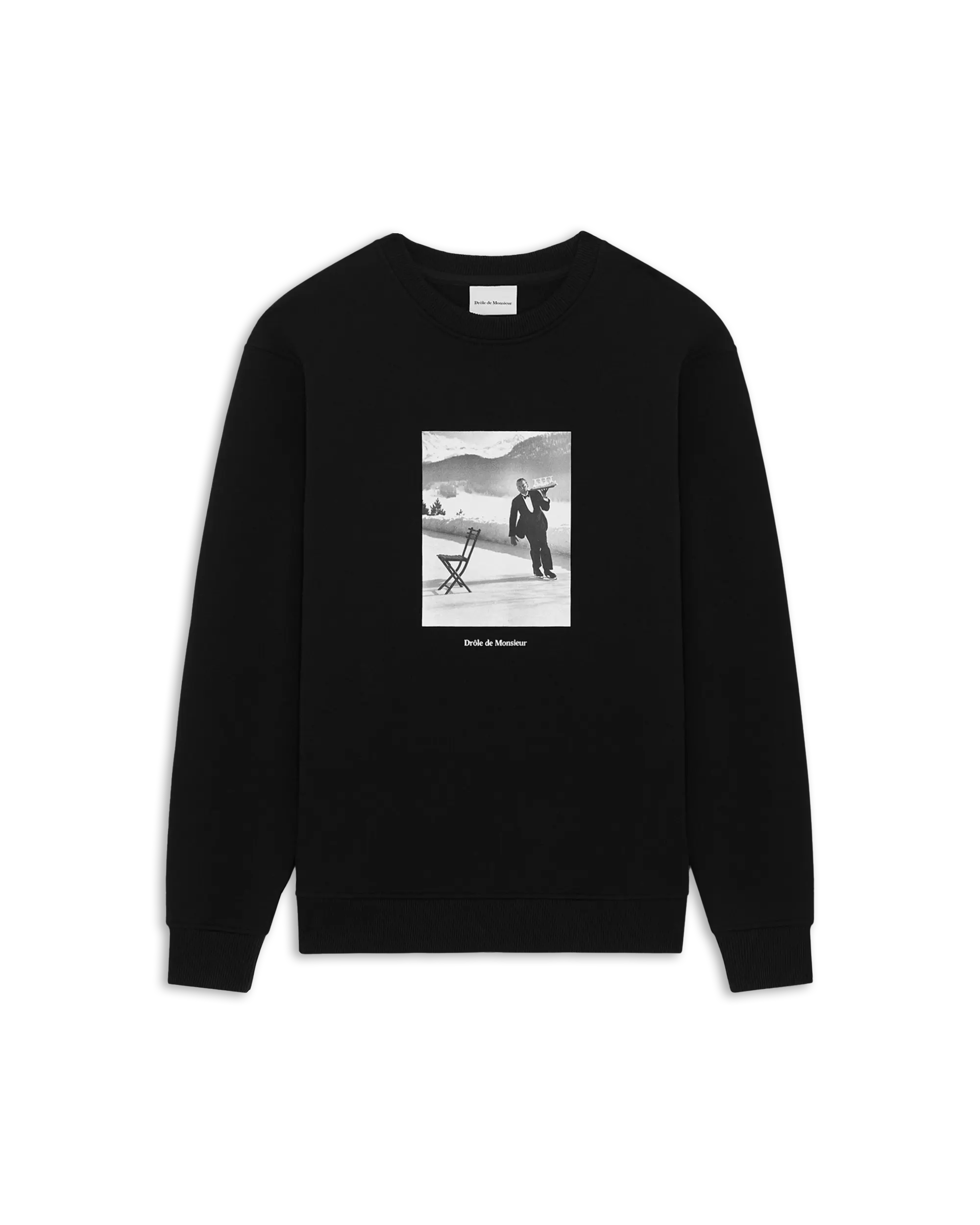 Le Sweatshirt Ice Skating Waiter Black