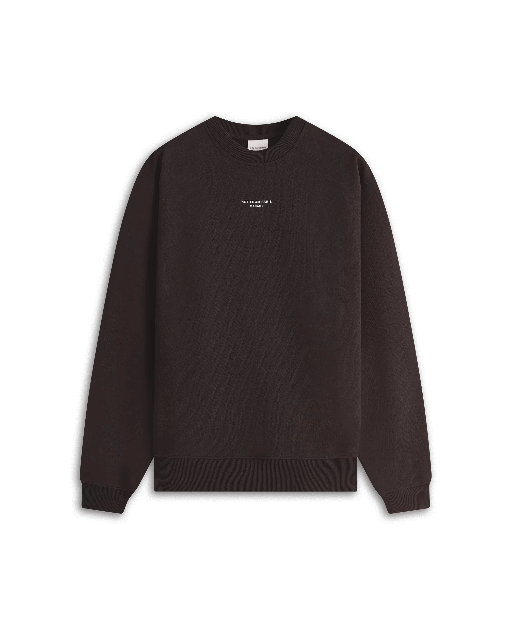 Le Sweatshirt Slogan Classique Dark Brown