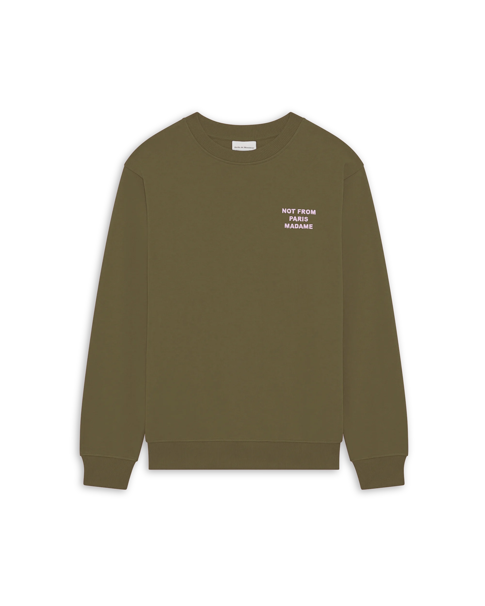 Le Sweatshirt Slogan Kaki