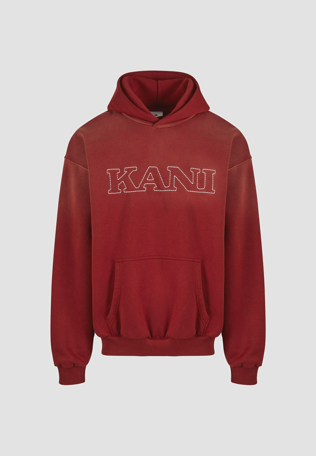 Retro Washed Os Hoodie red