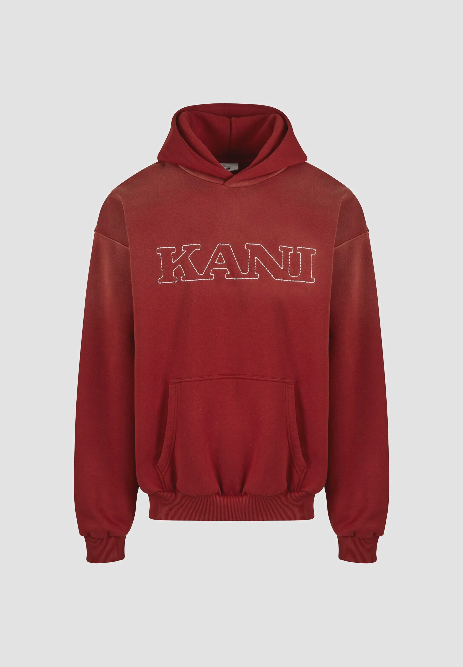 Retro Washed Os Hoodie red