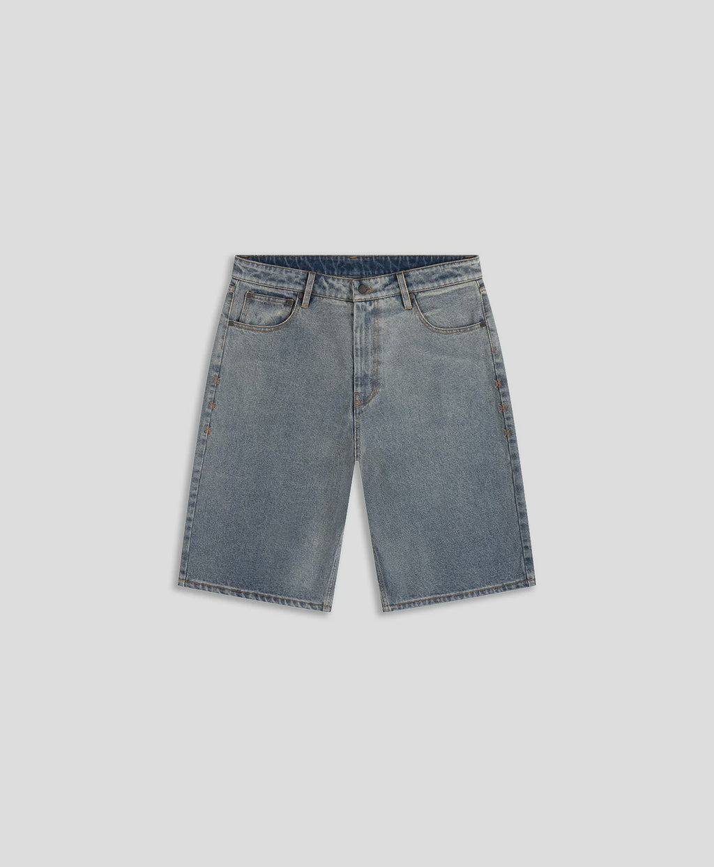 Compact Shield Embroidery Denim Shorts Denim
