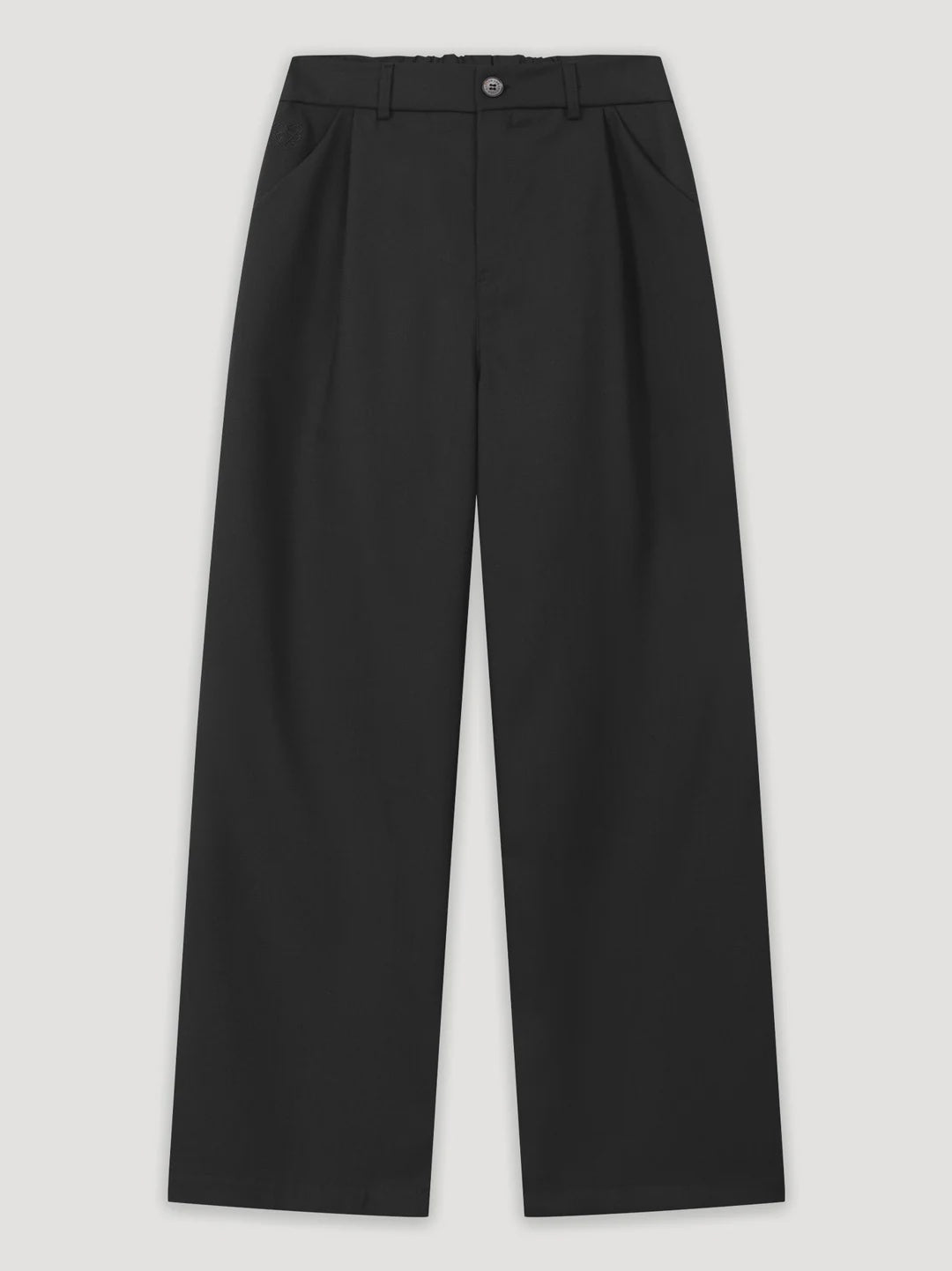 Pleated Loose Fit Pants Black
