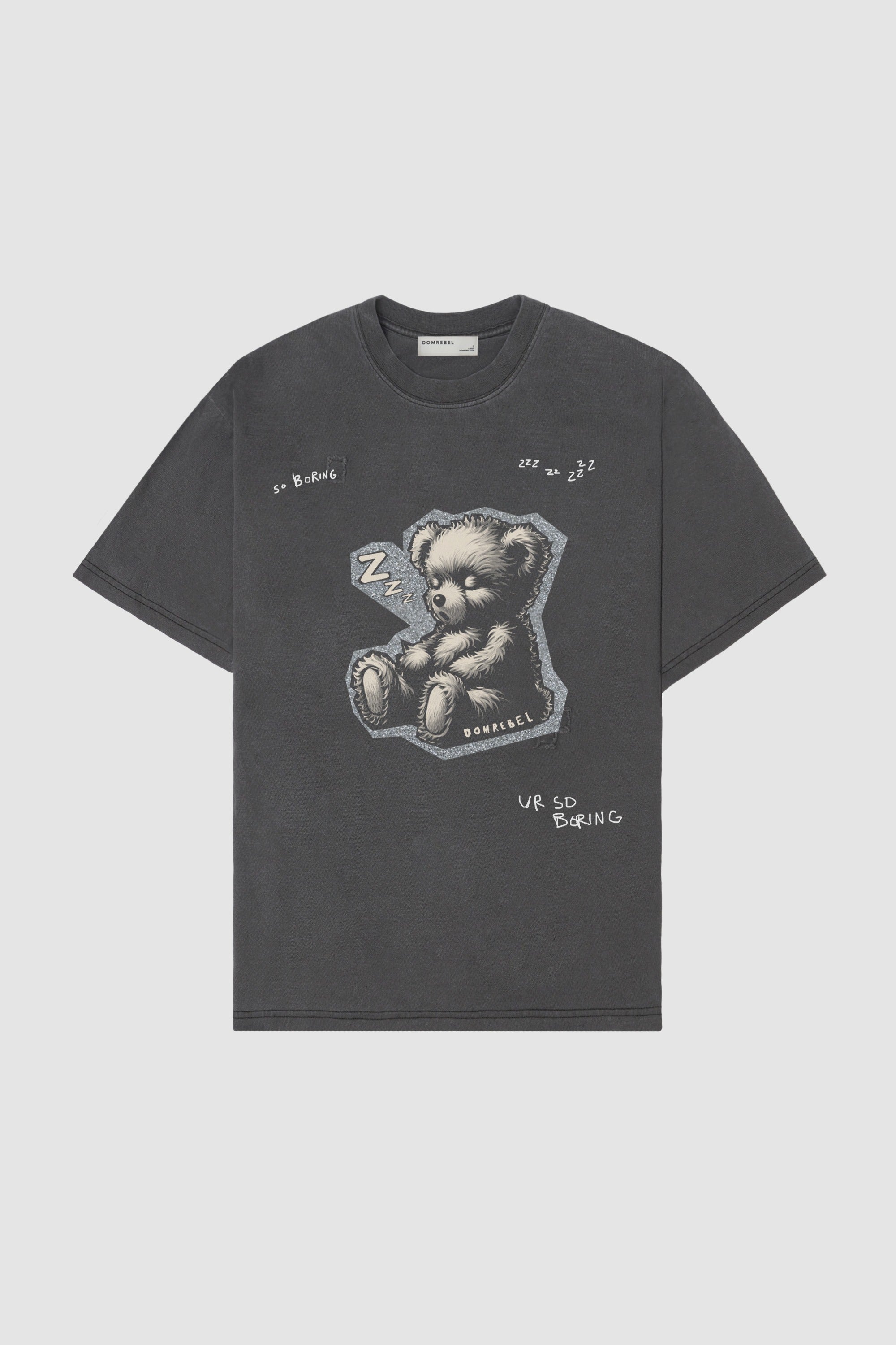 Zzz Bear Tshirt Old Black