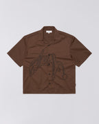 Shizuku Shirt Ss Coffee Bean Garment Washed