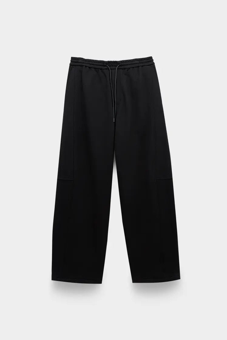 Curved Jersey Pants Black